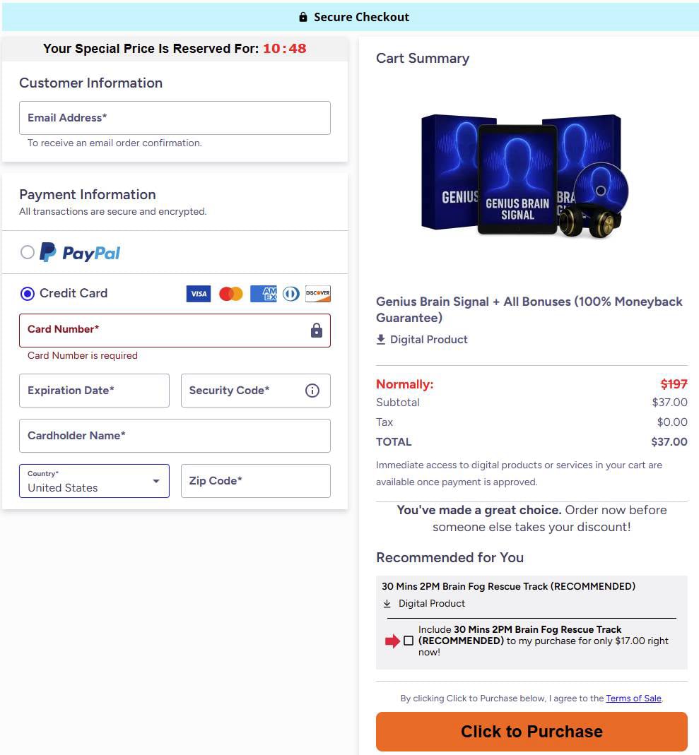 Genius Brain Signal Order